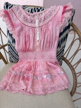 Love shack fancy pink dress size p